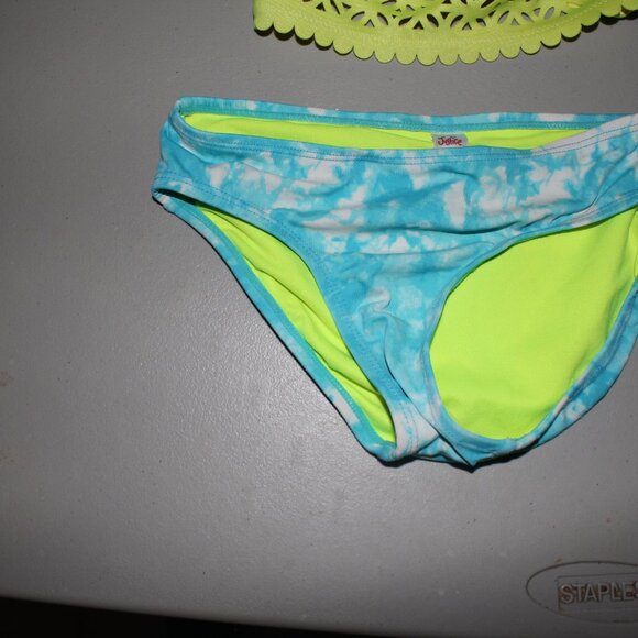 Yellow & Blue 2 Pcs Justice Bikini Swimsuit Size 8 - Picture 3 of 11